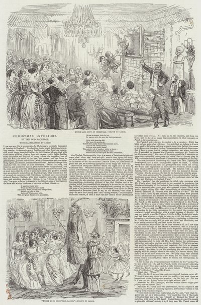 クリスマスのインテリア 作： John Leech